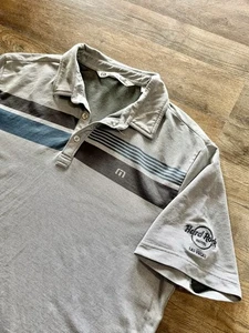 Travis Mathew Private Dock Golf Polo Gray Hard Rock Las Vegas Logo Mens Large - Picture 1 of 12