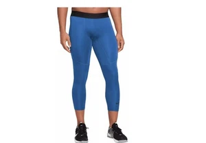 COLLANT FITNESS NUOVO UOMO NIKE PRO DRI-FIT LUNGHEZZA 3/4 BLU FB7950-480 XXL - Foto 1 di 1