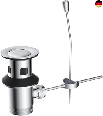 Hibbent Zugstange Ablaufgarnitur mit Überlauf Ablauf Waschbecken Ablaufventil