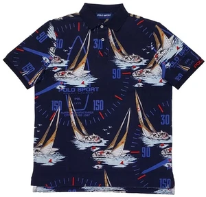Brand New Polo Sport Ralph Lauren Sailing Print Short Sleeve Polo Size 2XL - Picture 1 of 2