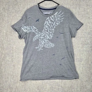 American Eagle Outfitters Classic Fit T-Shirt M/M Gray Eagle Graphic - Picture 1 of 5