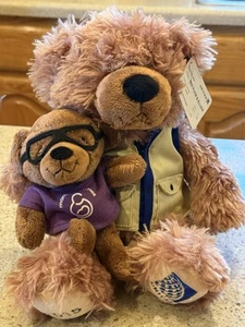 Rare United Airlines Ben Flyin & Elijah 12″ Plush 2015 March of Dimes W Tags - Picture 1 of 18