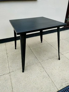 Metalltisch handelsüblich 90 cm quadratisch schwarz-antikgold - Bild 1 von 5