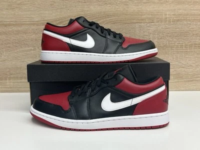 Nike Air Jordan 1 Low “Bred” Gimnasio Rojo Negro Blanco Hombre (553558 066) Nuevo Foto 1 de 4