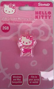 2GB USB Hello Kitty Shaped Memory Stick Key Ring Mini File Transfer Dongle    