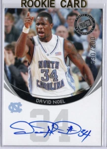 Scheda autografa 2006 Press Pass Basketball David Noel North Carolina #30/200 - Foto 1 di 2