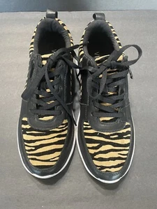 Vionic Women Shoes Remi Tiger Animal Print Leather Black With Zipper Size 7 - Picture 1 of 7