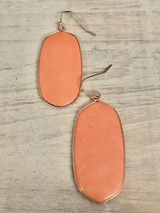 Natural Gemstone gold plated large drop dangle earrings Statement Piece - Picture 1 of 8