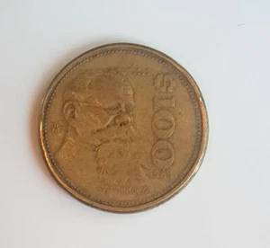 Estados Unidos Mexicanos Venustiano Carranza Mexican 100 Pesos Coin 1984 Vintage - Picture 1 of 4
