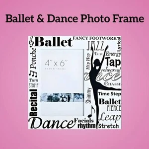 8"x8" Ballet & Dance Photo Frame Holds 4"x6" Photo - Picture 1 of 5