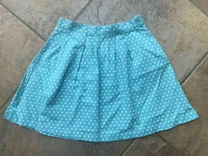 Gap Kids Girls NWT 6 Aqua blue/white polka dot pique skirt Vintage !!! - Picture 1 of 1