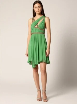 Vestido de cóctel de noche sin mangas de seda con cuentas MANDALAY para mujer talla 6 Foto 1 de 4