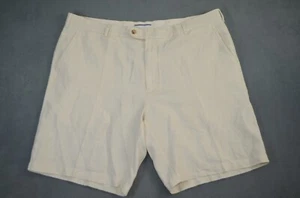Peter Millar Shorts Mens 40 Tan Khaki Seaside Collection Silk Linen Chino Golf - Picture 1 of 10