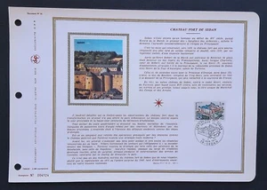 Feuillet DAP 1er jour 24 Soie 1971 Série Touristique Château Fort de Sedan - Imagen 1 de 1