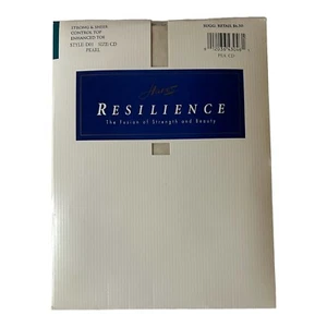 Vintage Hanes Resilience Control Top starke & transparente Strumpfhose Perlen Gr. CD - Bild 1 von 4