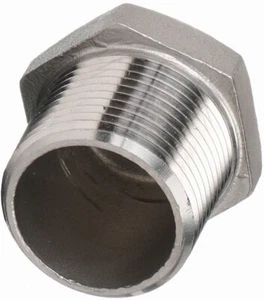 (Ships Fast) 1/2" NPT Hex Head Plug | 304 Stainless Steel 150# Threaded Fitting - Picture 1 of 3