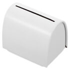 Portable Special-shaped Tinplate Razor Box (white) Wrought Stand