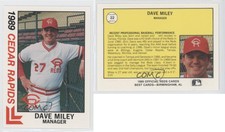 1989 Best Cedar Rapids Reds Dave Miley #22