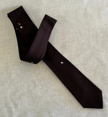vintage 60s necktie skinny 2 1/4" ALL  SILK  AYRES' MEN'S STORE  nos deadstock - Image 1 of 4