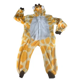 Kids One Piece Giraffe Costume Size Small Jumpsuit Hooded Soft Botton Zip - Picture 1 of 10