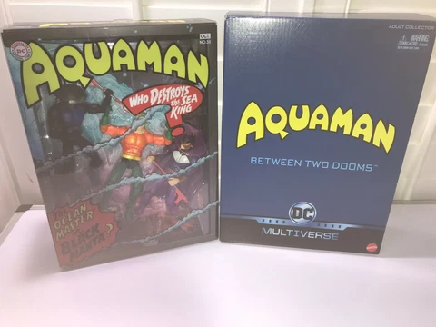 DC Multiverse-  BETWEEN TWO DOOMS , OCEANMASTER, AQUAMAN, BLACK MANTA 3 PACK NEW Cover