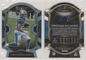 2020 Panini Select Concourse Light Blue Prizm Die-Cut Christian McCaffrey #7