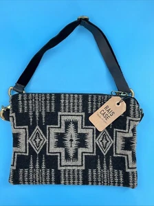 Rais Case Leder & geflochtene Wollmischung Crossbody Gürteltasche Tribal Print USA - Bild 1 von 5