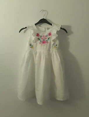 Little Me Girls Dress Embroidered Flower Detail  Size 4T - Image 1 of 4