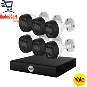 Yale 6 Cámara Movimiento Inteligente CCTV Kit Seguridad para el Hogar Inteligente Detección de Movimiento Noche Nuevo - Imagen 1 de 12