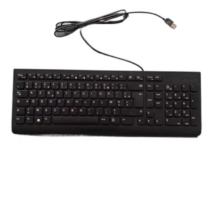 French Original Lenovo KU1601 Ultra-Thin USB Wired Keyboard AZERTY For Pc Laptop - Picture 1 of 10