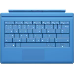 Microsoft Surface Pro 3 4 Type Cover Keyboard 1709 Cyan Blue US English QWERTY - Picture 1 of 4