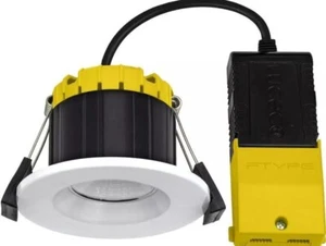 Luceco FType Compact Regressed Dimmable LED Downlight 6 Watts IP65 White Bezel - Picture 1 of 4