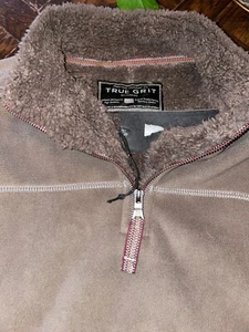 True grit Polar Fleece & Sherpa Lined 1/4 Zip Pullover with Pockets small nwt - Picture 1 of 4