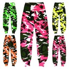 Girls Neon Camo Harem Dance Pants New Kids Vibrant Ali Baba Trousers Age 5-14 Yr