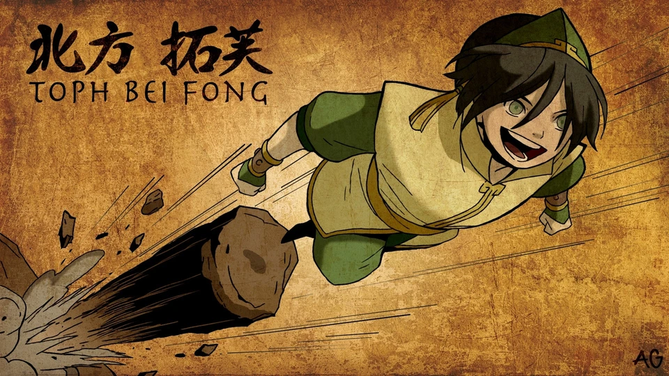Alfombra de juego de anime ojos verdes toph beifong boca abierta alfombra de juego escritorio Foto 1 de 1