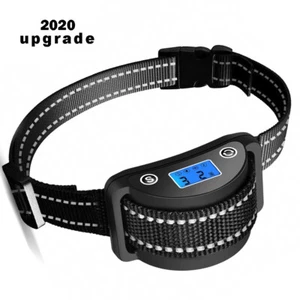 Rechargeable LCD Screen Dog Training Collar Automatic Anti Bark No Barking Shock - Picture 1 of 10