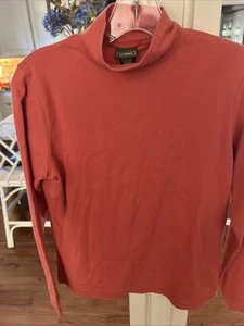 L.L. Camiseta pulóver naranja manga larga talla pequeña Bean para mujer - Imagen 1 de 5
