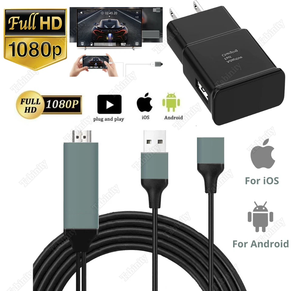 Adaptador universal con cable HDMI de teléfono a TV HDTV AV para teléfono iPhone Android Foto 1 de 4