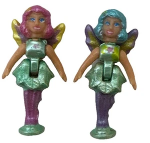 Polly Pocket Fairy Fantasy Bluebird Figure Figurines Pair Of 2 Fairies - Picture 1 of 4