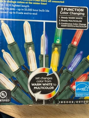 2 sets of 100 LED String Lights Philips Indoor/Outdoor Light Effects Changing - Image 1 of 4