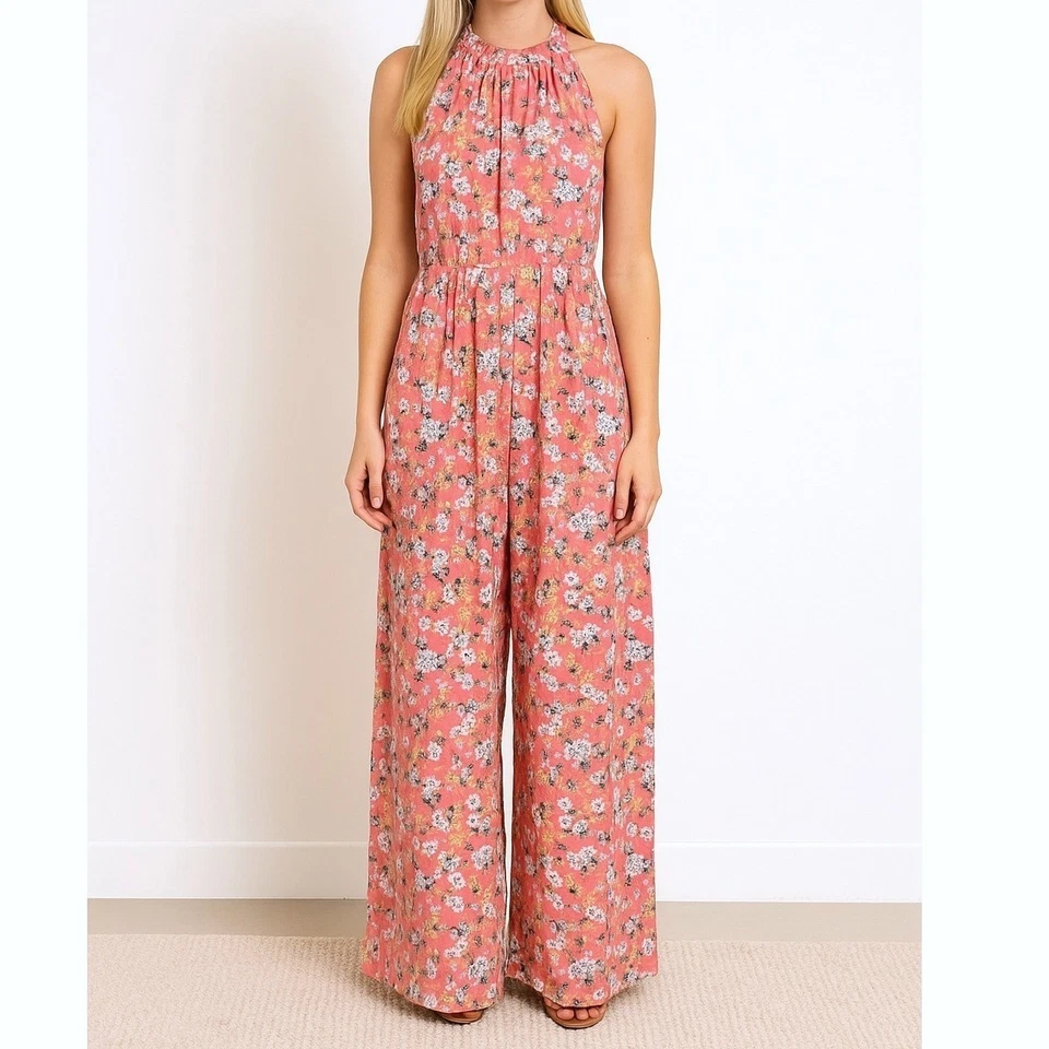 J.CREW Floral Josephine Jumpsuit Size 8 Liberty Fabric Wide Leg Womens NWT - Image 1 of 4