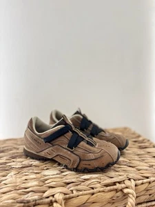 SKECHERS Brown Suede Bicycle Biker Toe Strap Trainers Sport Shoes Size UK 4 - Picture 1 of 7
