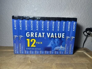 Sony Blank T-120VL  12 Pack - Premium Grade VHS Tapes NEW / Factory Sealed - Picture 1 of 2
