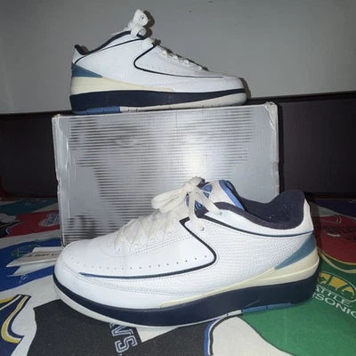 Air Jordan 2 Retro Bajo Medianoche Azul Marino 9.5 FaceBox (Lanzamiento 2004) 3098371-141 Foto 1 de 4