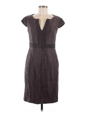 RARO MAX MARA Vestido Reloj de Arena Tejido LINO EE. UU. 8 Chocolate Largo Medio HECHO EN ITALIA Foto 1 de 4