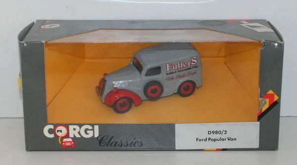 CORGI CLASSICS 1/43 D980/2 - FORD POPULAR VAN - RADIO E TELEVISORI FULLERS LTD - Immagine 1 di 1