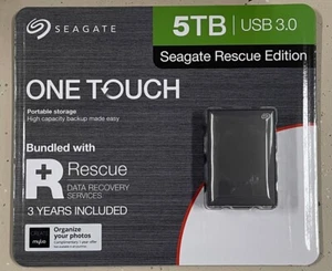 Seagate Backup Plus 5TB Portable Hard Drive USB 3.0, Rescue Data Recovery - Picture 1 of 6