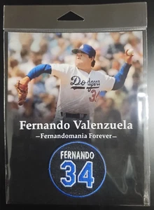 Fernando Valenzuela Memorial Patch #34 2024 World Series LA Dodgers Los Angeles - Foto 1 di 4