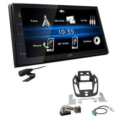 JVC 2 DIN Radio Bluetooth für Ford Tourneo Transit Connect schwarz mit Display - Bild 1 von 4