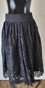 Ted Baker London schwarz Spitze Izabel Ballerina voluminös Midirock Small - Bild 1 von 13